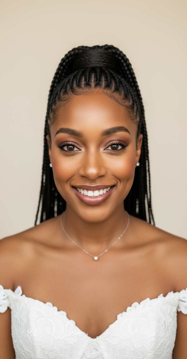 After Cornrow Ponytail